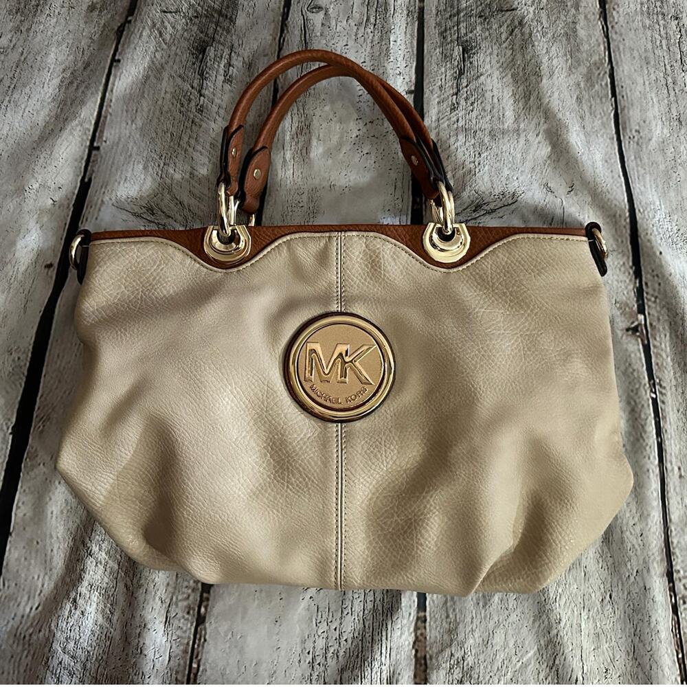 C22 Michael Kors Brown and Tan Handbag